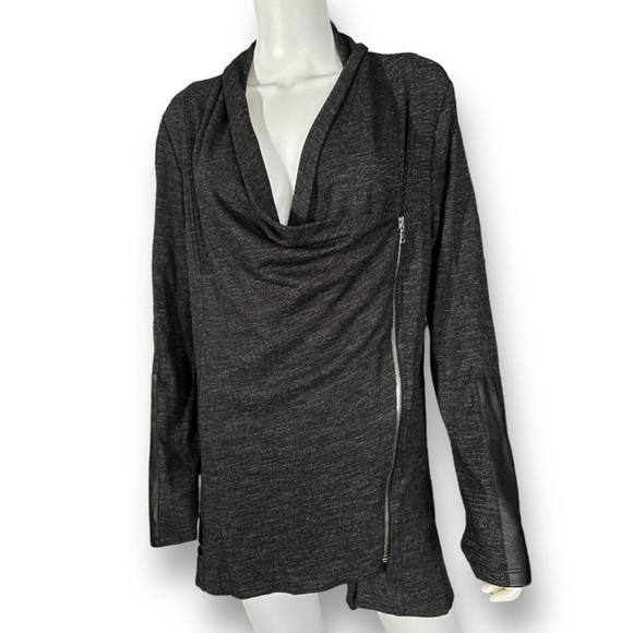 Women's Black Asymmetrical Jacket - Picture 3 of 7